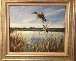 OIL ON CANVAS KARL LARSEN 1889-1992 	