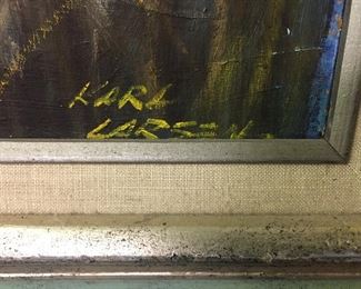 OIL ON CANVAS KARL LARSEN 1889-1992 		
