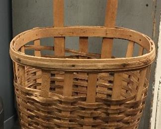 Vintage Woven Wicker Shopping Cart 