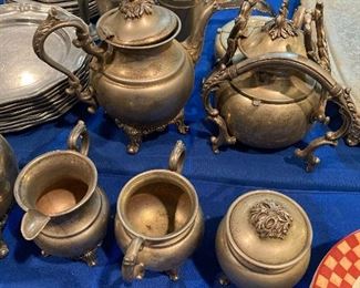 Pewter/silver plate items