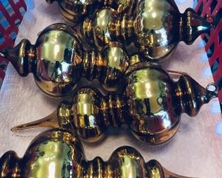 LARGE BLOWN GLASS CHRISTMAS ORNAMENTS