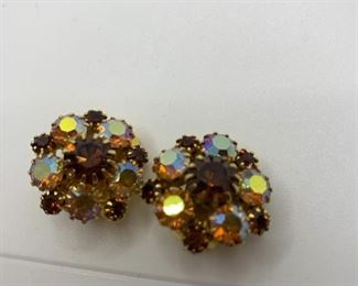 Item #68 Clip on rhinestone earrings $5