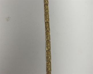 Item #80 10 K 6.75" Gold Bracelet $95