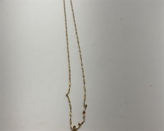 Item #90 14K 20" chain with heart pendant $98