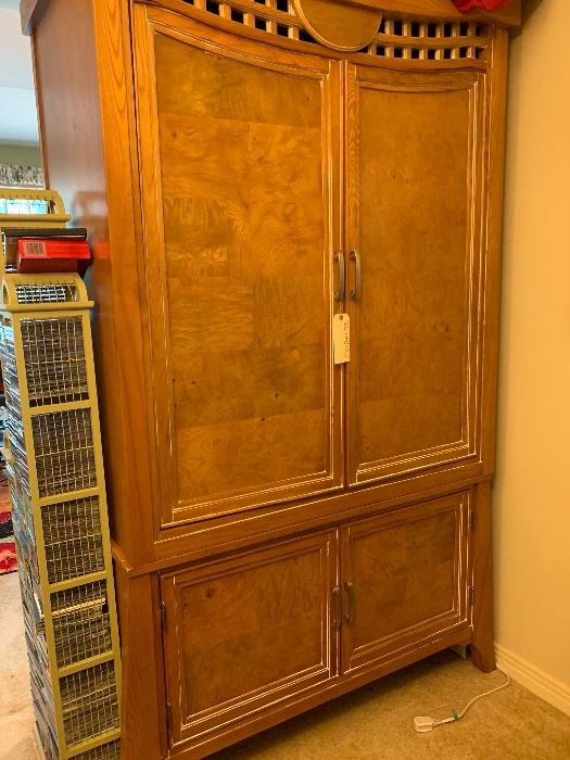 Armoire 80" by 44" by 26" with retractable Doors $250