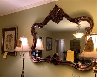 Pair of Buffet Lamps $65
Ornate Mirror $125 44" by 33"