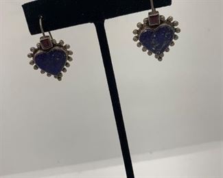 Blue Lapis and Sterling earrings $10