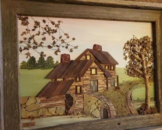Texas Folk Art 3D Painting