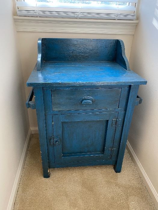 Blue wash stand $120