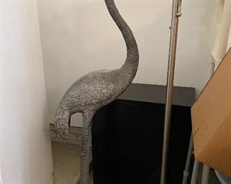 Metal bird  $150.  (4 foot tall) 