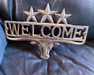 Metal steer welcome sign  $20