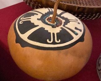 Southwest gourd lidded dish  $20