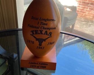 Texas Longhorns wooden football $50