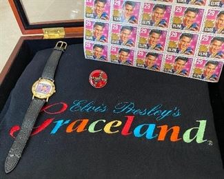 Elvis items in display box $40