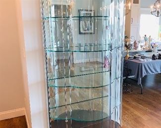 Drexel Heritage curved glass curio cabinet