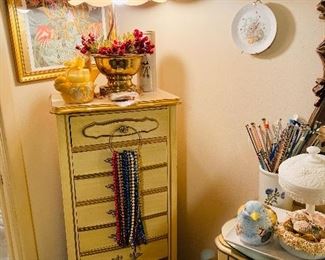Vintage French provincial lingerie cabinet