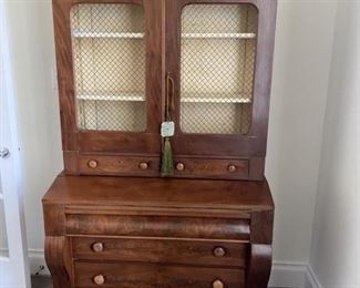 Farmhouse China Cabinet with Chicken Wire Doors
