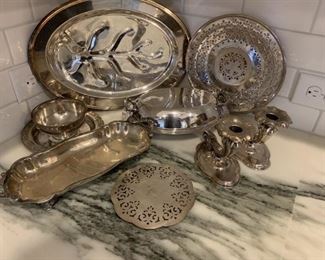 Lot of Rogers Silver Plated Serving Pieces