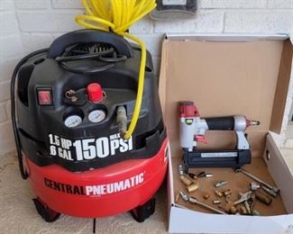 Central Pneumatic Compressor with Attachments 