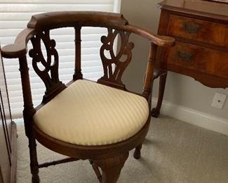 Officer’s chair/corner chair.  $185.