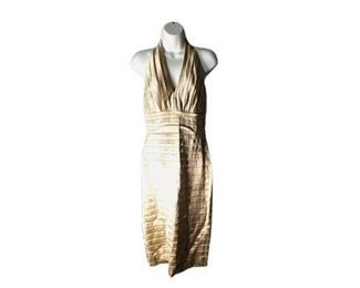 Tadashi Collection Gold Halter Dress