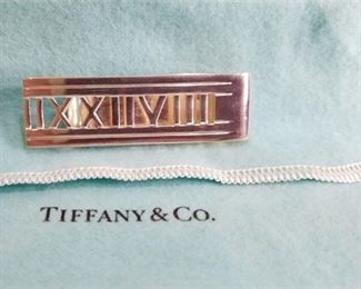Tiffany Co Sterling Atlas Roman Numeral Money Clip