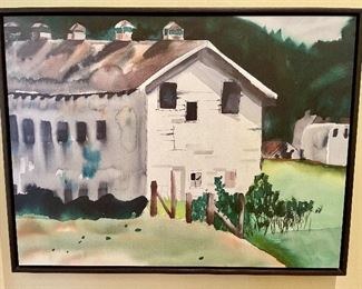 Oil on canvas - barn unsigned