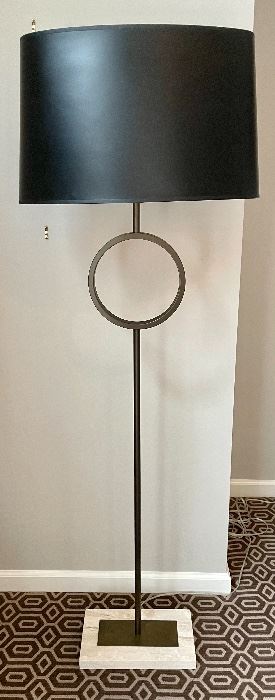 Floor lamp circle design w/ marble base