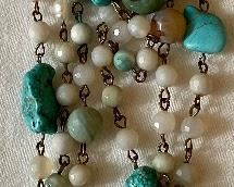 Turquoise & Fresh Water pearl necklace