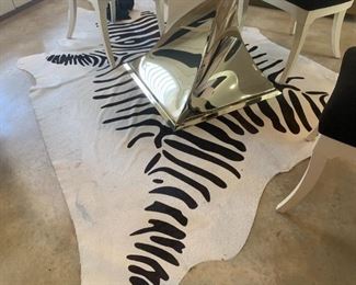 Zebra Rug $100, Bought locally in New Braunfels.
