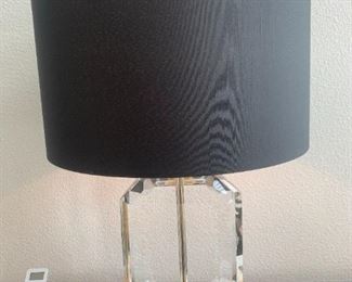 Diamond Crystal Eichholtz Lamp $400 https://www.houzz.com/product/105382977-silver-table-lamp-eichholtz-emerald-black-9x18x28-contemporary-table-lamps
