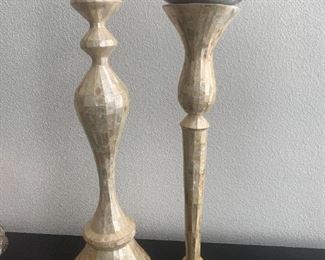 Mother of Pearl Candlesticks | Stowers $420 (Discontinued, $1200 originally, price still on bottom)