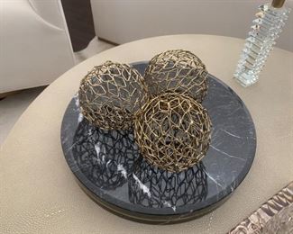 Restoration Hardware Marble Tray $100 https://www.rhmodern.com/catalog/product/product.jsp?productId=prod10840657 Decorative Balls $5 each