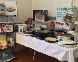 Kitchen items, and small appliances, some new in box!!