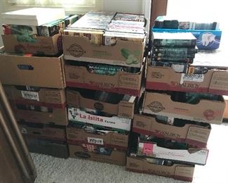 All of these boxes hold DVD’s!! 17 boxes all FULL