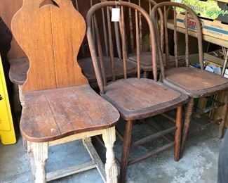 Pairs of vintage chairs