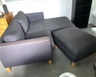 Sectional sofa (slight fading on one side)....