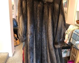 Beaver full length coat