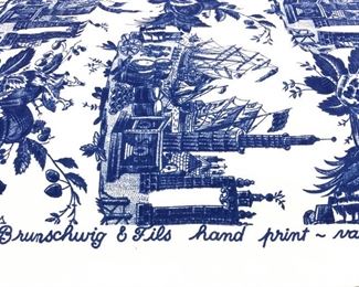 BRUNSCHWIG & FILS Hand Printed Fabric

