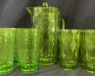 Lot 9 Lime Toned Plastic Drink Ware Accessories
