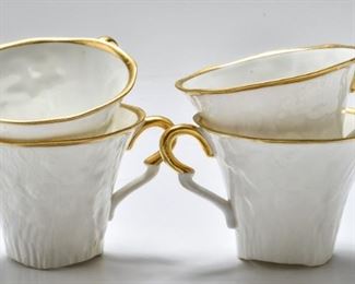 Royal Stafford "Old English Oak Gold" Teacups, 10

