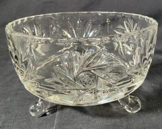 Footed Cut Crystal Bowl
