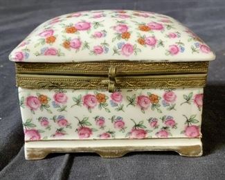 Lot 3 Vintage MOP & Porcelain Boxes
