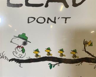 Decorative Snoopy Lithograph Sign
