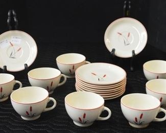 1977 - (10) Cattail Saucers + (8) Cups