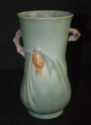 8070 - Roseville 7" Pine cone Vase