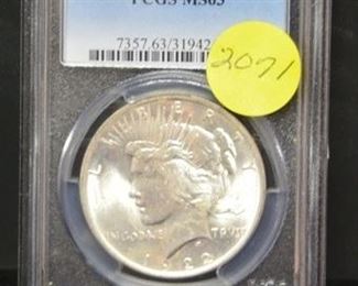 2071 - 1922-P Peace Silver Dollar - MS-63