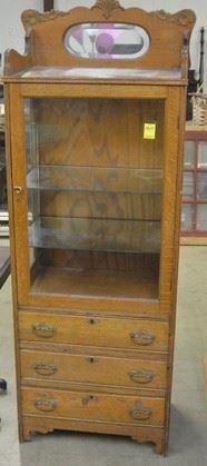 5610 - Oak Barber Cabinet