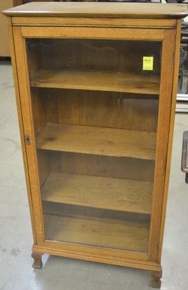 5612 - Oak Bookcase with Glass Door