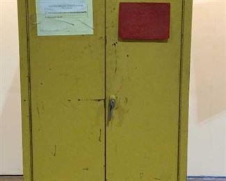 Located in: Chattanooga, TN
MFG Justrite
Model 8-700
Flammable Liquids Storage Cabinet
Size (WDH) 34"W X 34"D X 65"H
55 Gallon Drum Storage
*Has Ground Cable*
*Sold As Is Where Is*

SKU: L-FLOOR